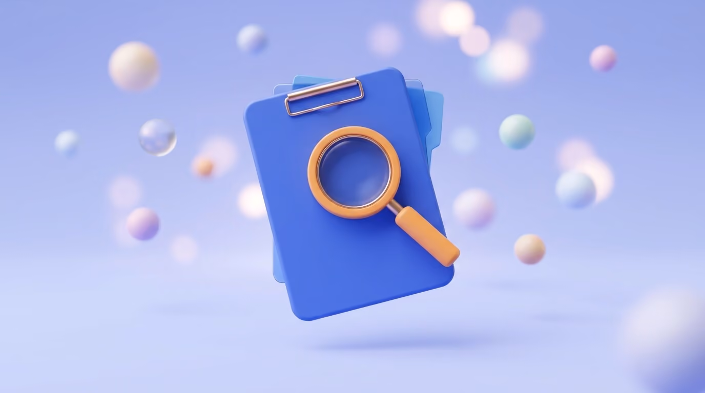 A 3D clipboard and magnifying glass over carrier records, representing a DOT audit