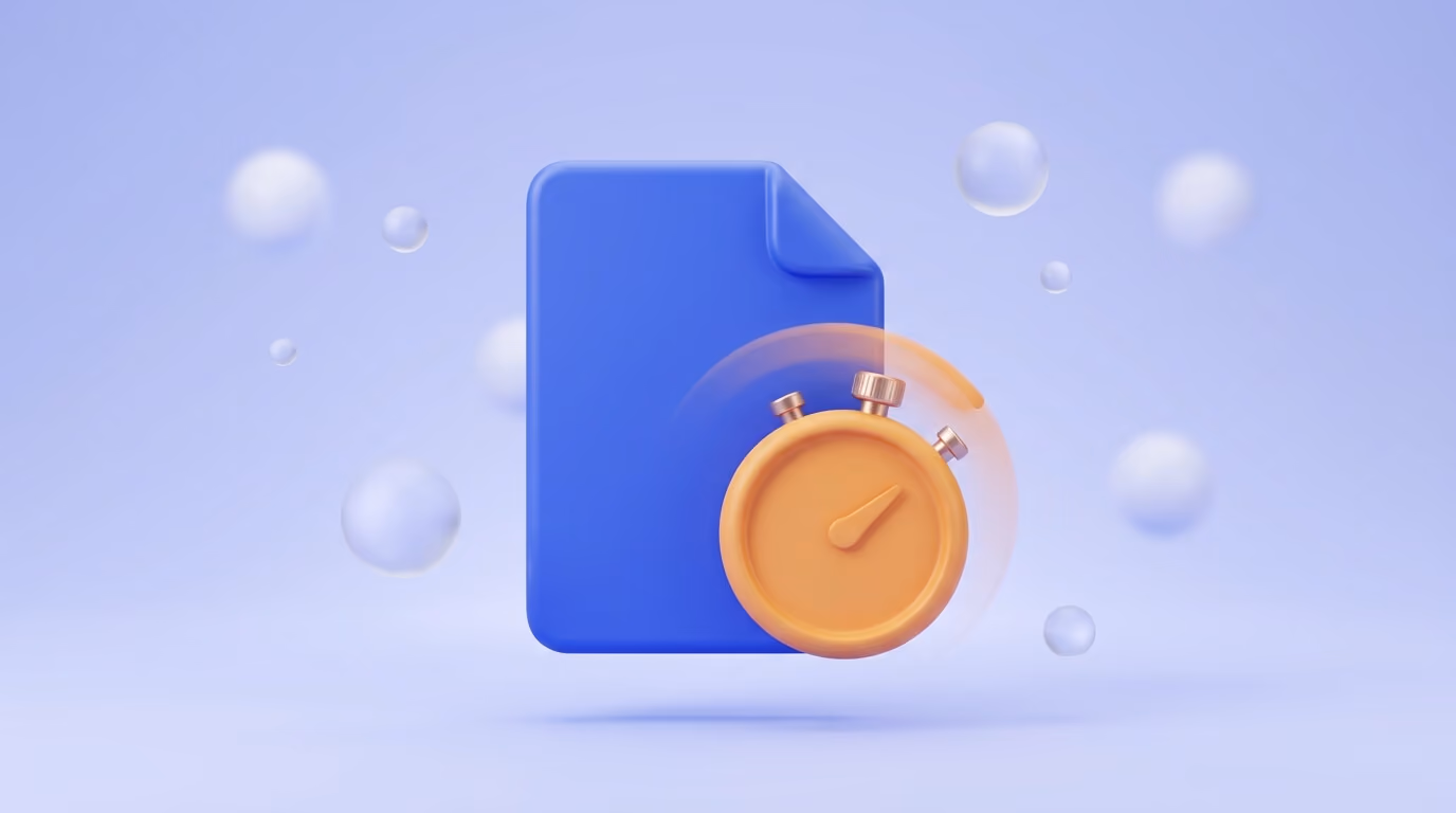A stopwatch beside a state driving record, representing MVR turnaround time for employment